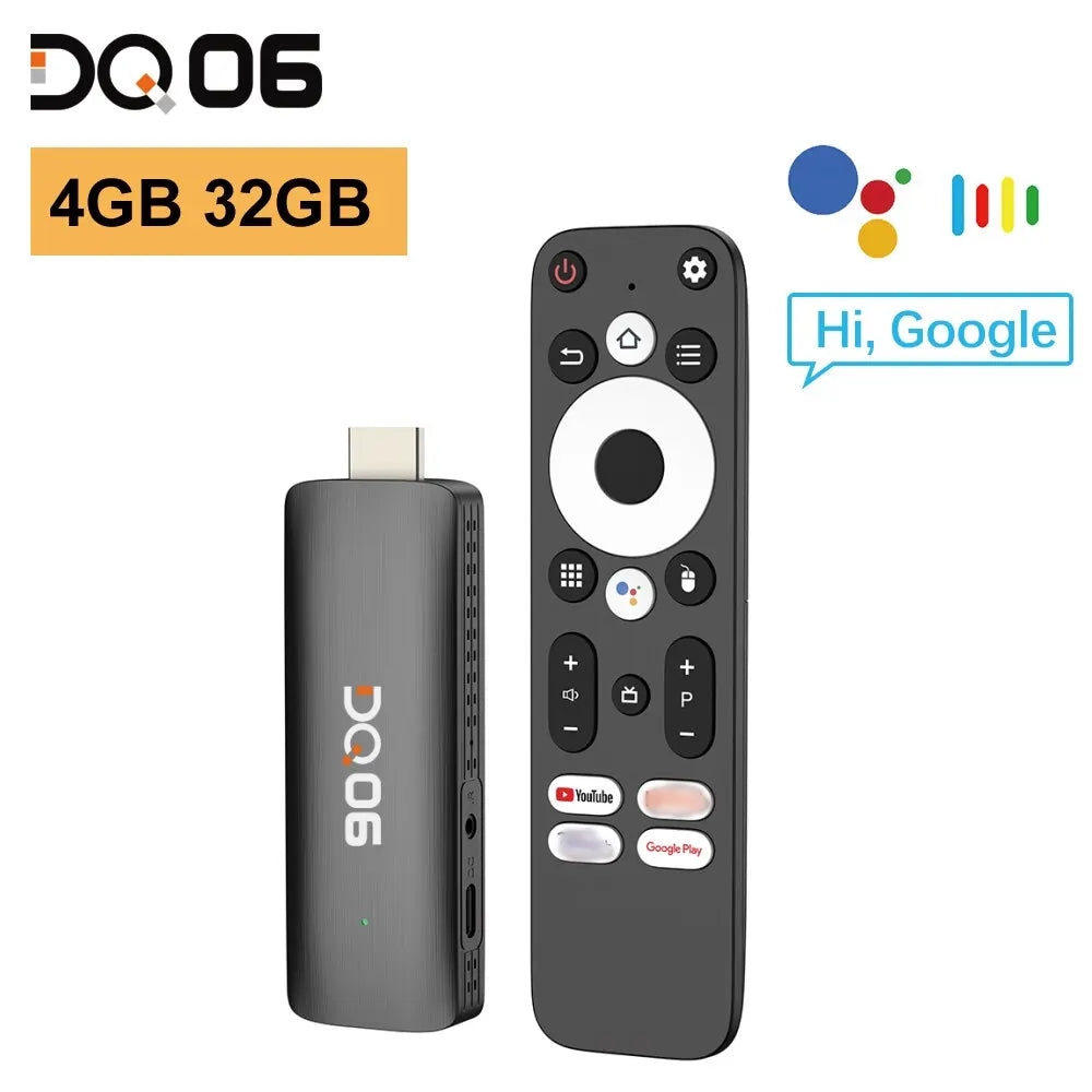 DQ06 ATV Mini TV Stick Android12 Allwinner H618 Quad Core Cortex A53 Support 8K Video 4K Wifi6 BT Voice Remote Smart TV Box