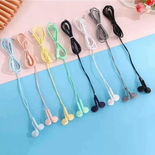 New Universal 3.5mm Stereo In-Ear Headphones Sport Music Earbud Wired Headset Earphones with Mic for Xiaomi Huawei Samsung