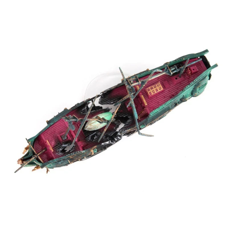Titanic Trouble: Split Shipwreck Aquarium Adventure Decor