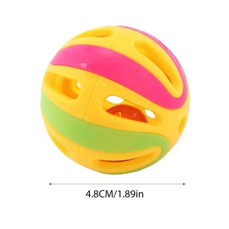 Cat Toy With Bell Cat Pounce Jinggle Ball Hollow Cat Jingle Balls Interactive Cat Toys Kitten Chasing Toys For Kitten Cats - THOOBO!