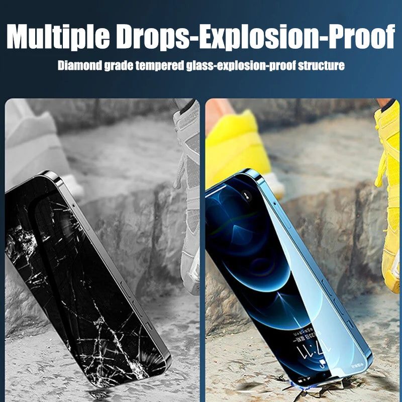 4PCS Tempered Glass for iPhone 11 12 13 14 15 Pro XR X XS Max Screen Protector on for iPhone 12 13 Mini 7 8 6 Plus SE Glass - THOOBO!