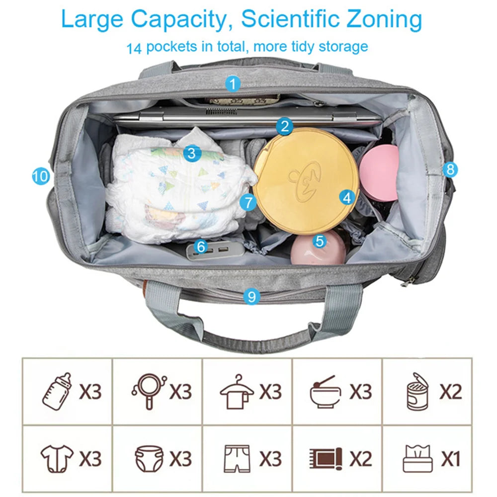 BrightNest CarryAll — PANGDUBE Large-Capacity Maternity & Baby Diaper Backpack for Travel & Daily Joy 🌞👶