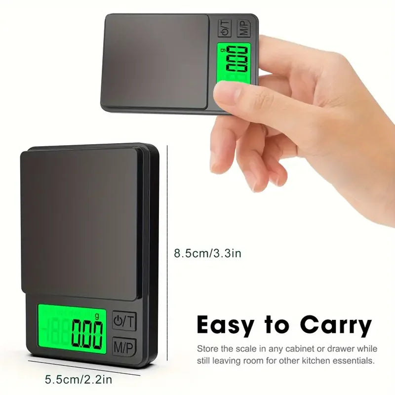 MicroMaster 1000 – Pocket Precision Scale for Food, Jewelry, Powders & Travel Weigh-Ins (0.1g Accuracy, 1000g Max)