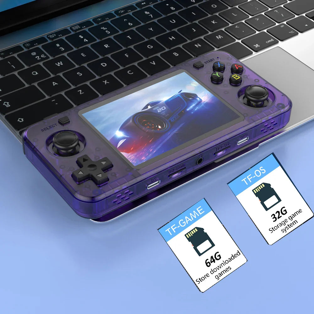 New R36H Retro Handheld Console Open-Source Linux System Classic Game Consoles 3.5 inch IPS Screen 64G Portable Video Player