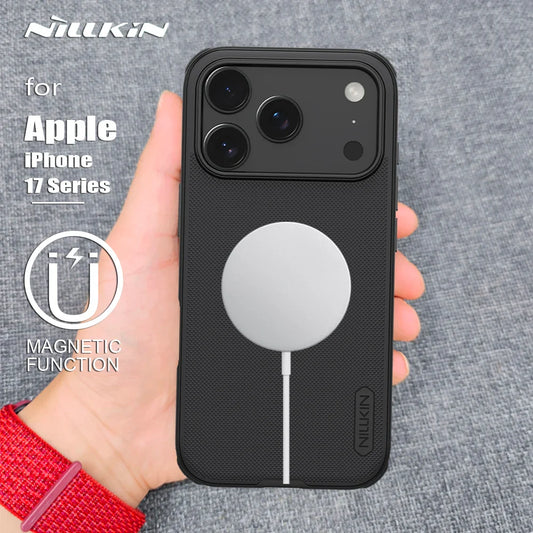 Nillkin for iPhone 17 Pro Max / 17 Air Case Magnetic Frosted Pro Magsafe Matte Full 360 Soft Frame Back Cover For iPhone 17