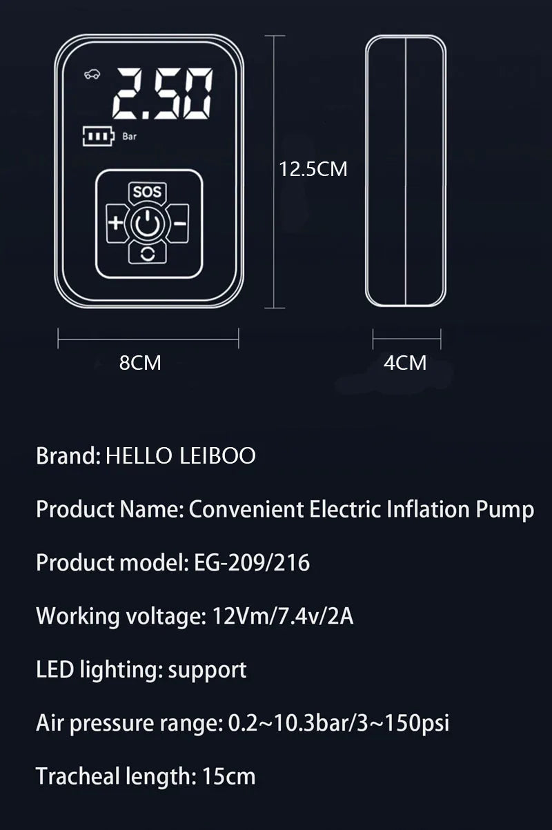 “Pump Commander Pro” Wireless Electric Air Compressor – Inflate Anything, Anywhere, Anytime