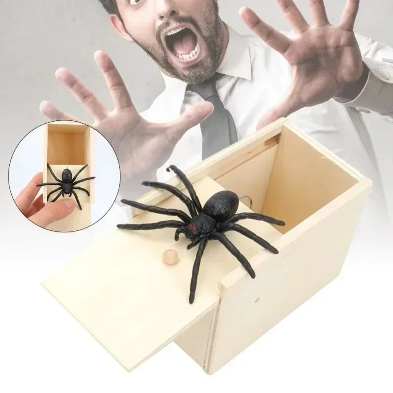 Spider Surprise Wooden Prank Box