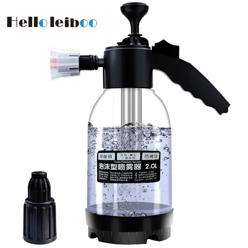 2L Car Wash Spray Bottle Foam Wash Sprayer Hand Pump Foam Sprayer Car Air Pressure Spray Washer Nozzle Can Auto Window Cleaning - THOOBO!