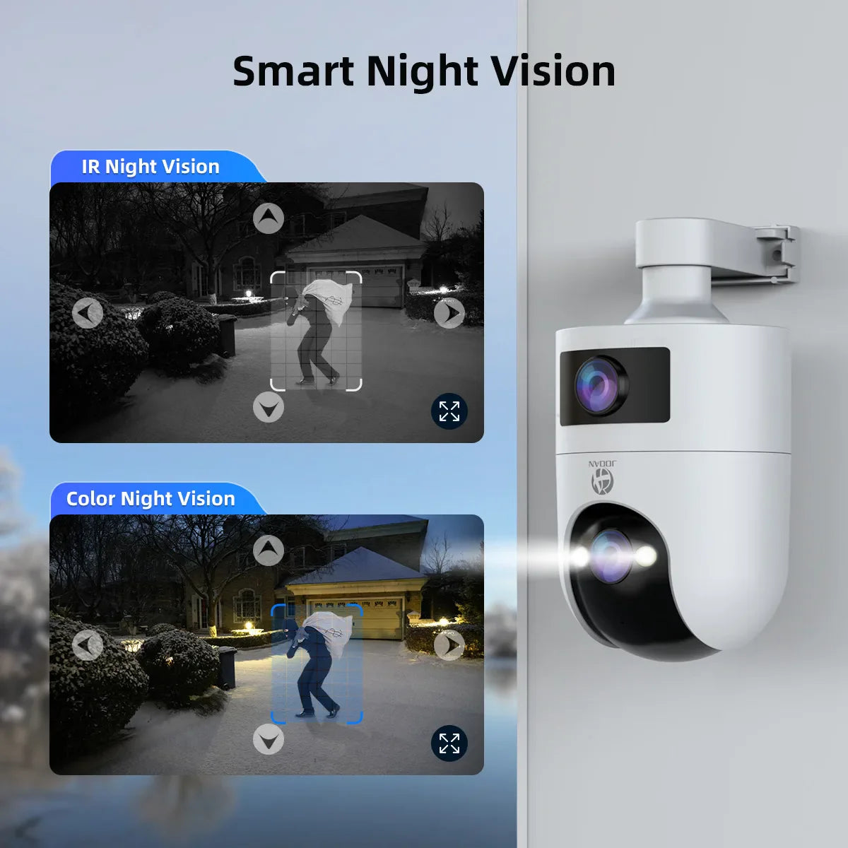 JOOAN 4K 6MP HD PTZ Camera Outdoor Dual Lens Dual Screen AI Tracking 5G WIFI IP Camera Security CCTV Video Surveillance Cameras