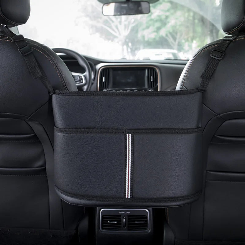 Leather Car Handbag Holders Car Organizers and Storage Front Seats Gap Car Seats Gap Filler Organizer Storage Bag for Car Seats