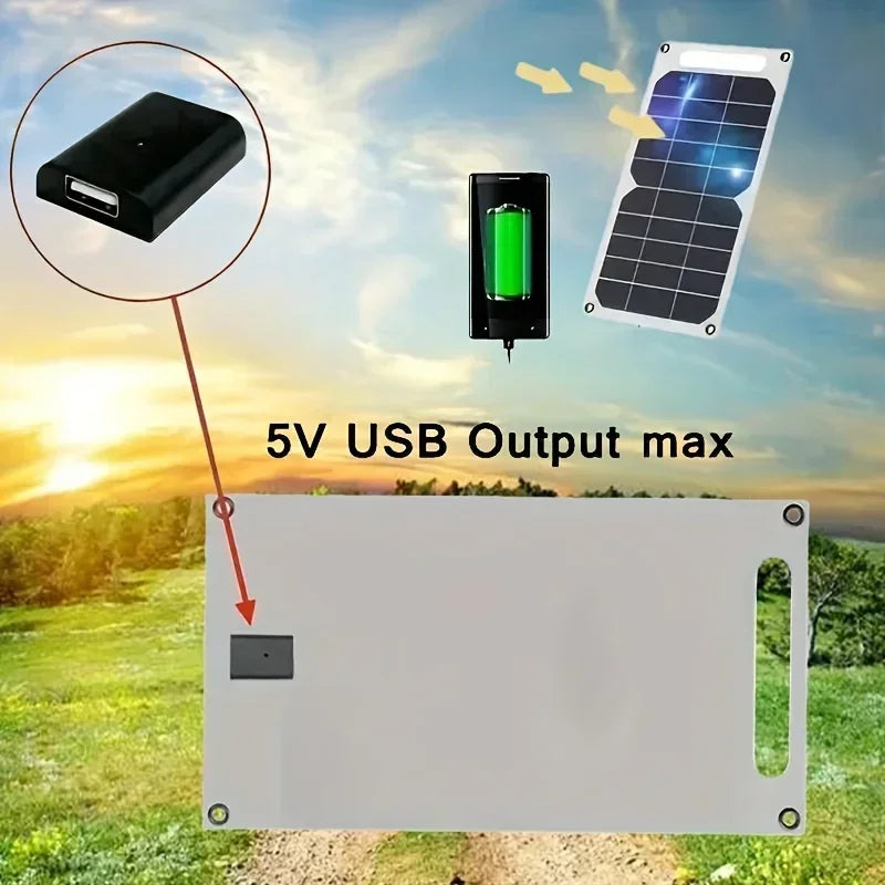 35W Sunpower Portable Solar Panel 5V Solar Plate WithUSB Safe Stabilize Charger ForPower Bank Phone Outdoor Camping Home RV Gift - THOOBO!