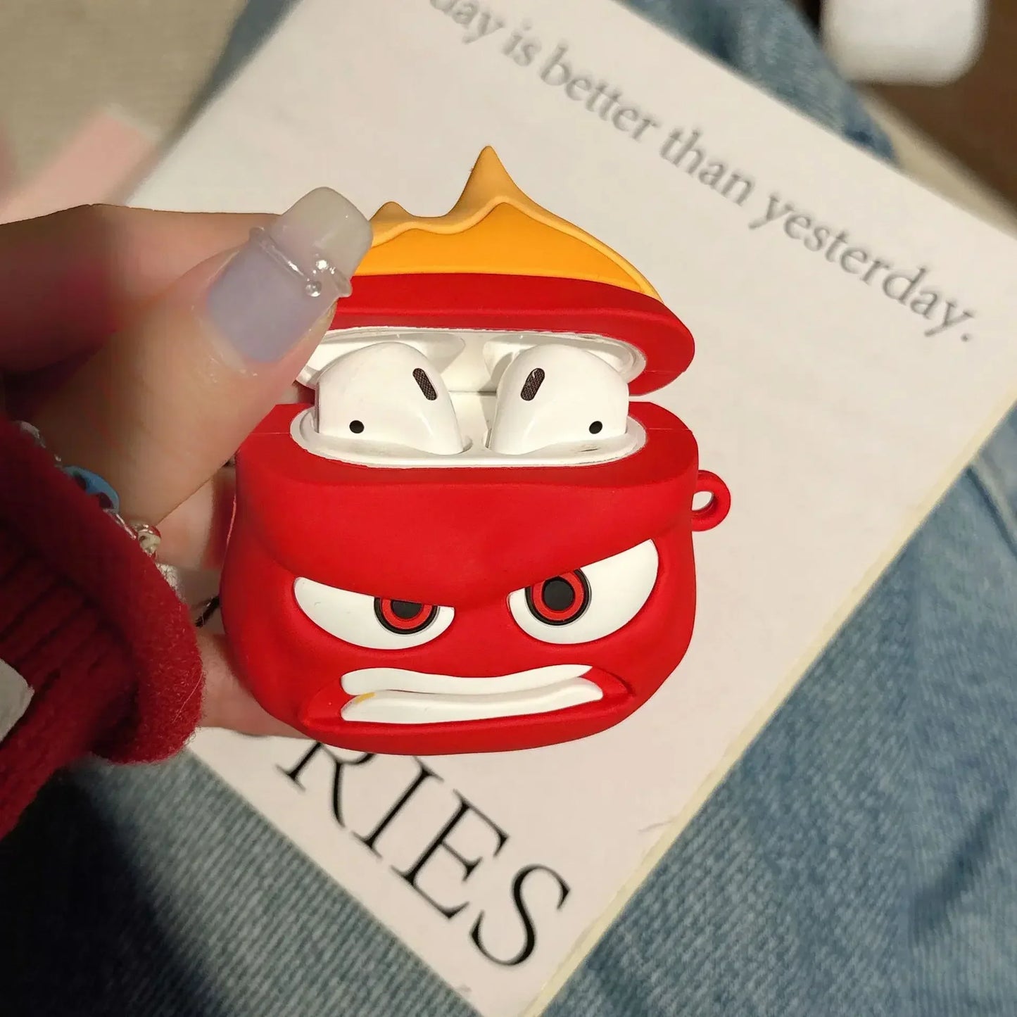 Inside Out 3D Cartoon Toy Shockproof Protective Earphone Silicone Cover For Airpods Pro 2 Case For Girls Kis Boys Funda