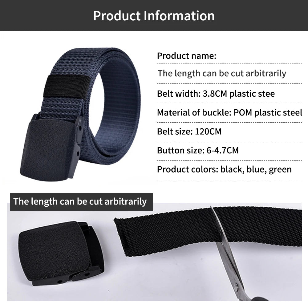 Checkpoint Ghost – Cut-to-Fit Tactical Travel Belt with Plastic Steel Buckle (No Beeps, Just Swagger) - THOOBO!