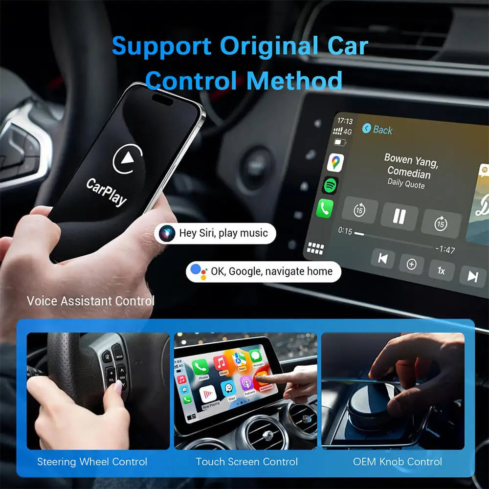 DriveMate DuoLink – 2-in-1 Wireless CarPlay & Android Auto Adapter | Plug & Play USB Converter for Factory OEM Systems