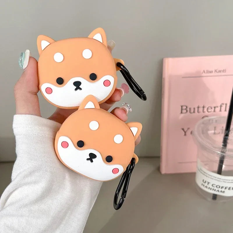 Cute Shiba Inu Cool Bulldog Case for Samsung Galaxy Buds Pro Live 2 Buds2 Pro Cover Protective Shell Shield for Galaxy Buds FE