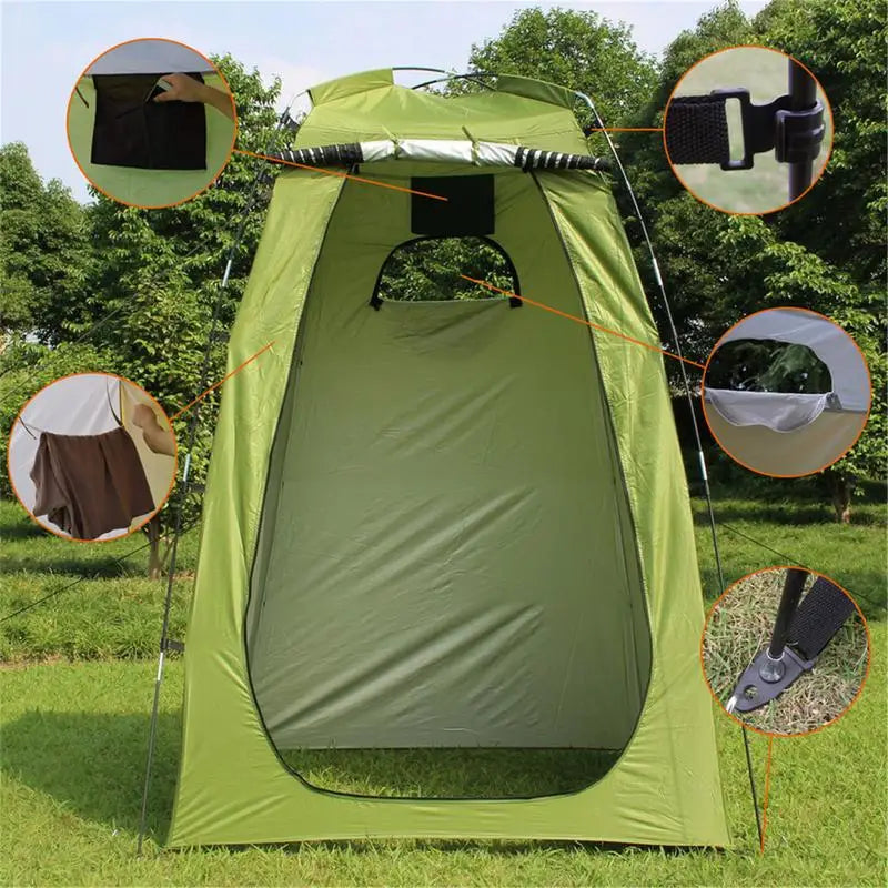 The Pop-Up Pee-Q: Insta-Privacy Outdoor Tent for Showers, Toilets & Quick Changes – Sun-Safe, Camp-Ready & Fast-Pitch Fun