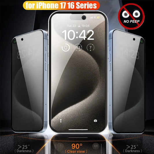1/2/3Pcs Dust Free Installation Privacy Screen Protector for IPhone 16 17 Pro Max Plus 17 Air Anti-spy / HD Clear Tempered Glass