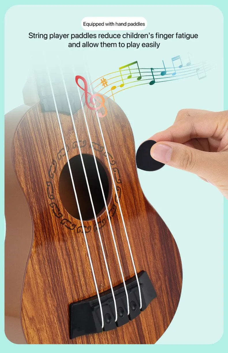 35cm Children Guitar Toy Can Be Used To Play Elementary Instruments With Paddles Simulating Yukrili Music Toys - THOOBO!