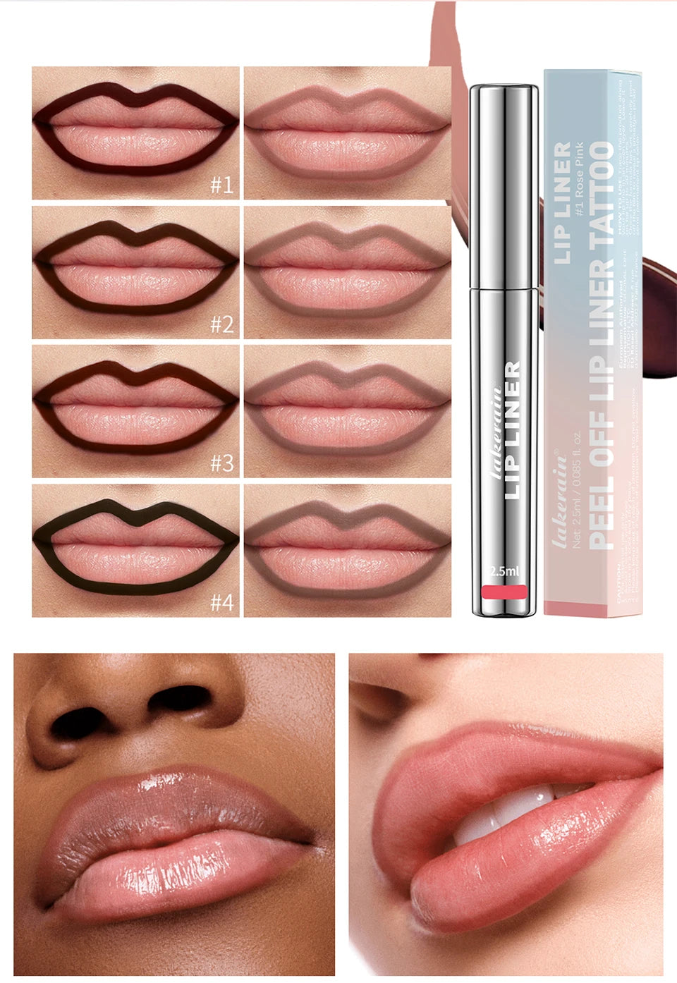 Tattoo Tease Lip Liner – Waterproof Peel-Off Lip Tint for Bold, Smudge-Free Color with a Satisfying Tear-Off Finish