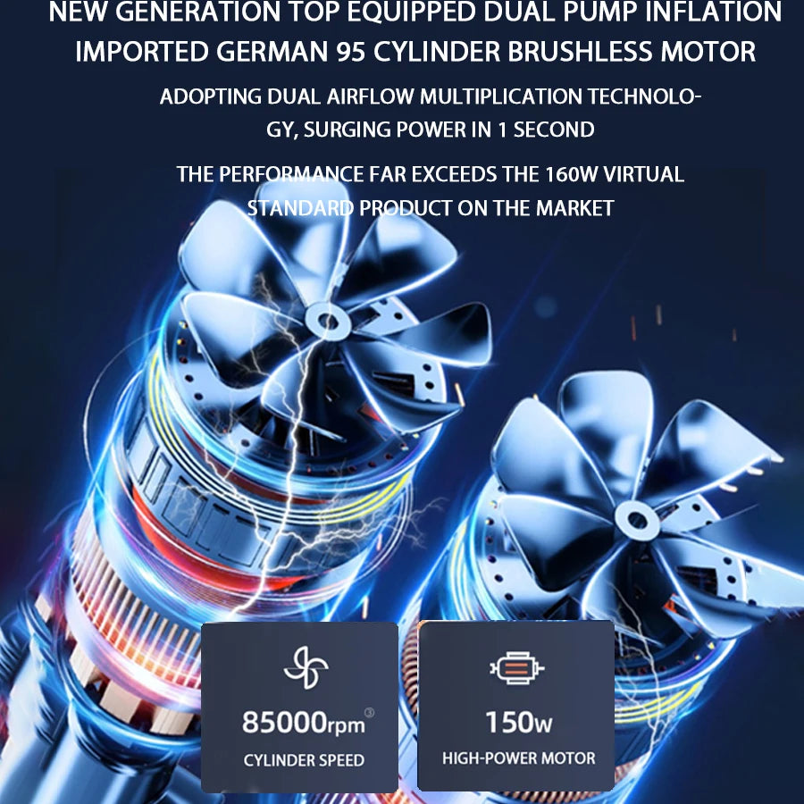 1PC Car Mounted Wireless Digital Display Inflation Pump Portable Wireless Air PumpTire Inflator for Electric Cars - THOOBO!