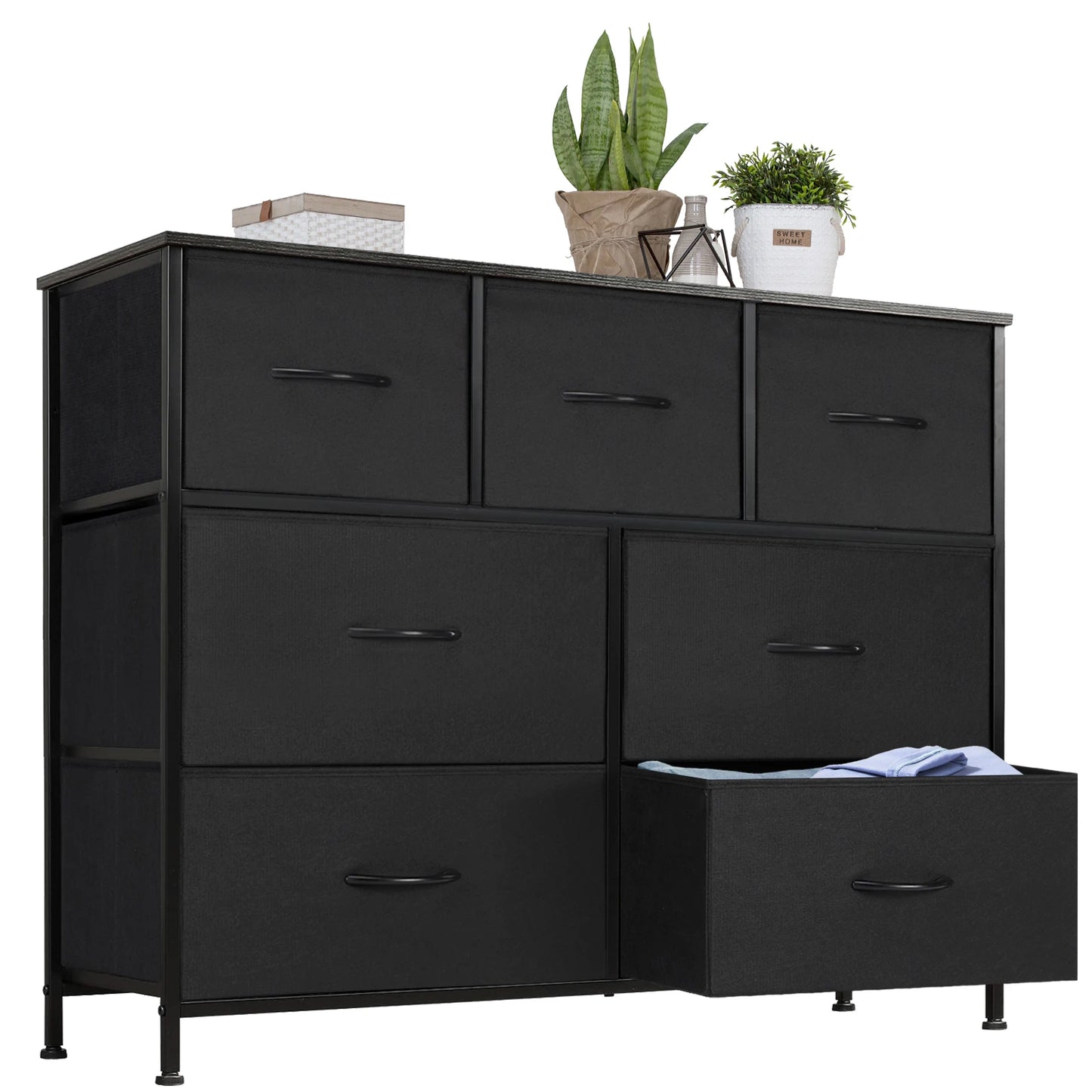 JHK Desser For Bedroom With 7 Fabric Drawers Organizer Storage Closet Chest Clothes For Living Room Display Cabinet Of Furniture - THOOBO!