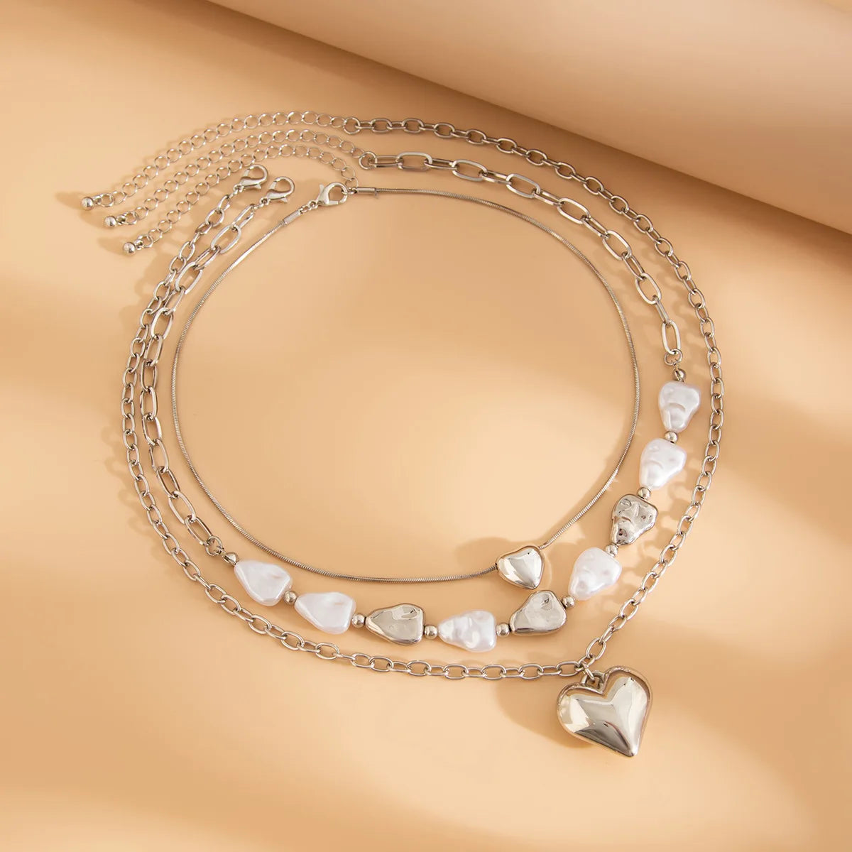 2025 “Heartwired” Boho Luxe Pearl-Layered Pendant – Mood-Ready Romantic Gold Necklace for Girls, Goddesses & Grown Crushes - THOOBO!