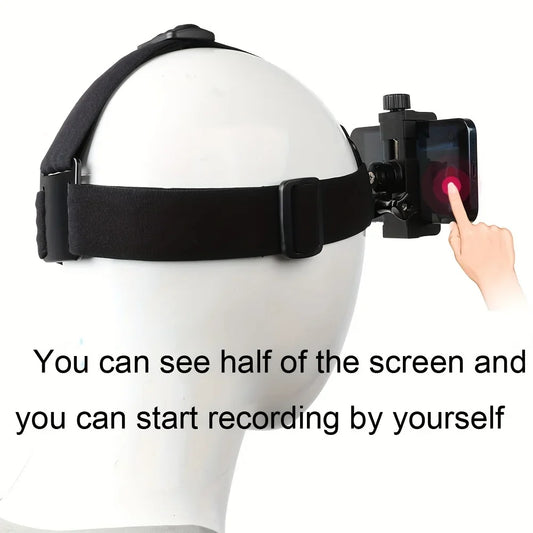 Head-Mounted Smartphone Holder First-Person View Video Outdoor Live Bracket For GoPro 10 9 8 7 6 5 4 DJI Action 2 For IPhone 13