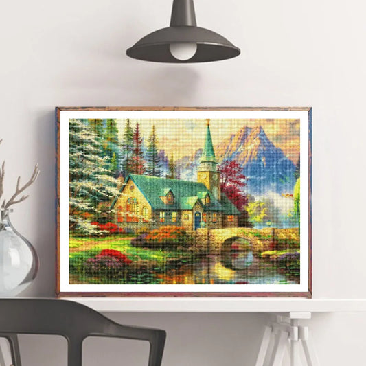 5D Diamond Painting Landscape House Full Drill DIY Embroidery Kit