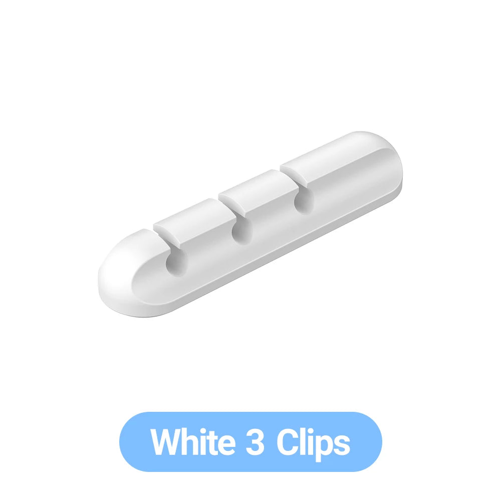 Adhesive Cable Holder Clips Cord Management Wire Organizer for Desktop USB Charging Cable Nightstand Power Cord Mouse Cable - THOOBO!