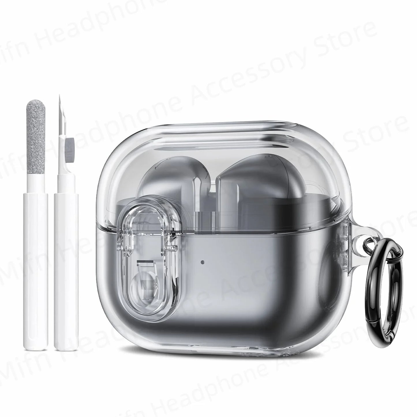 2025 Cover for Buds Pro 3 Funda Buzz3 Pro Galaxy Samsung 3D Transparent Shell Simple Secure Lock Case for Galaxy Buds 3 Pro Capa