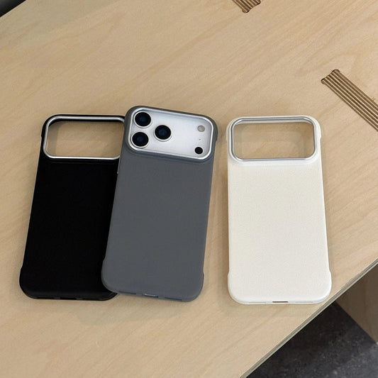 Ultra thin Frameless Case For Iphone 17 Pro Max Matte Leather Texture Cases for IPhone 17 Air 16 15 14 Pro Max 17pro Cover Shell