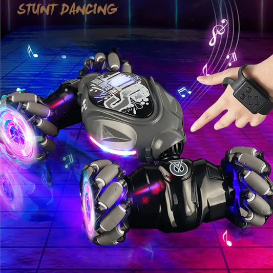 4WD RC Drift Car With LED Lights & Music 360° Stunt Climbing Toy