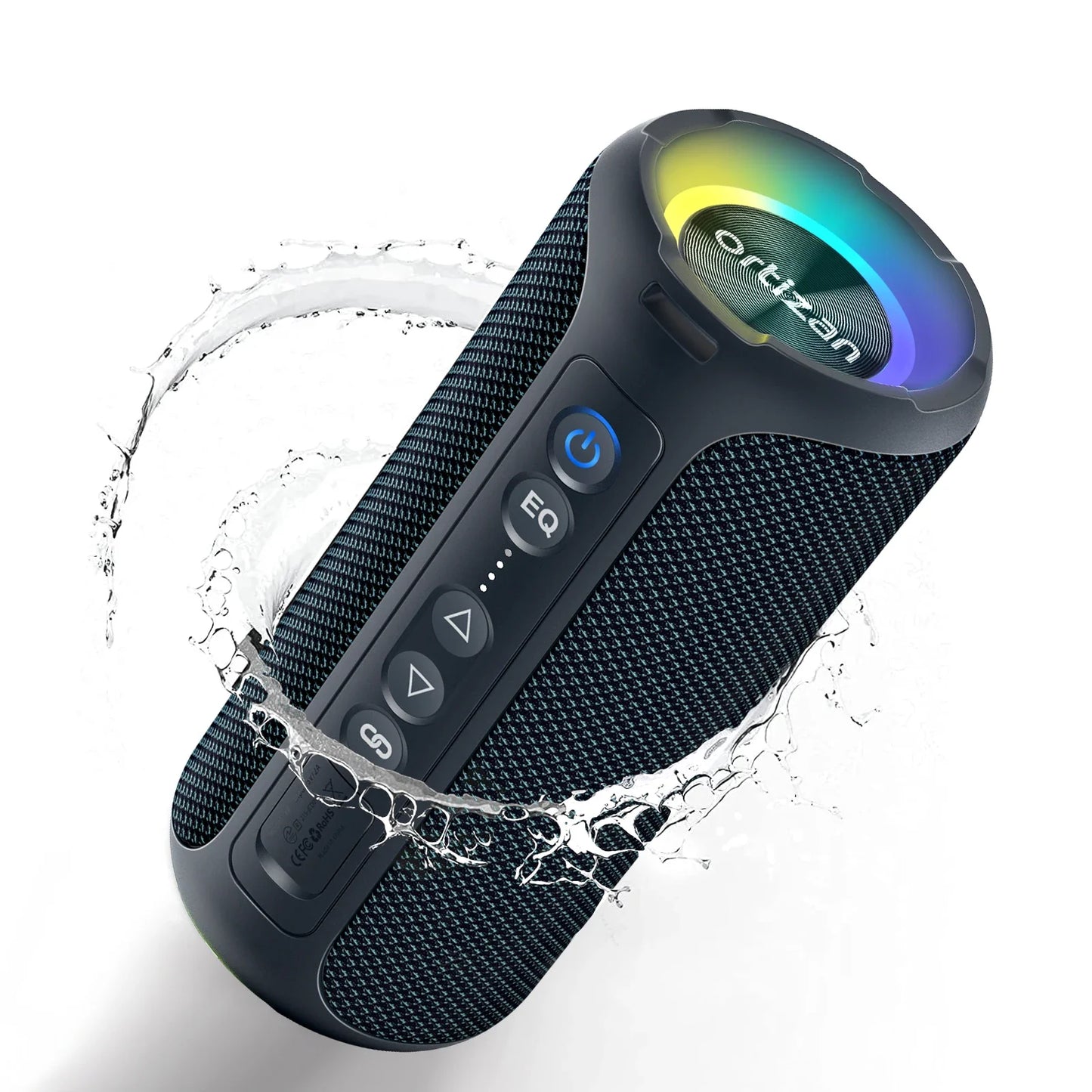 Ortizan X8 Pro Bluetooth Speaker Portable with 40W Stereo Sound,Rich Bass,IPX7 Waterproof, 30H Playtime, Mixed Color Lights,3 EQ