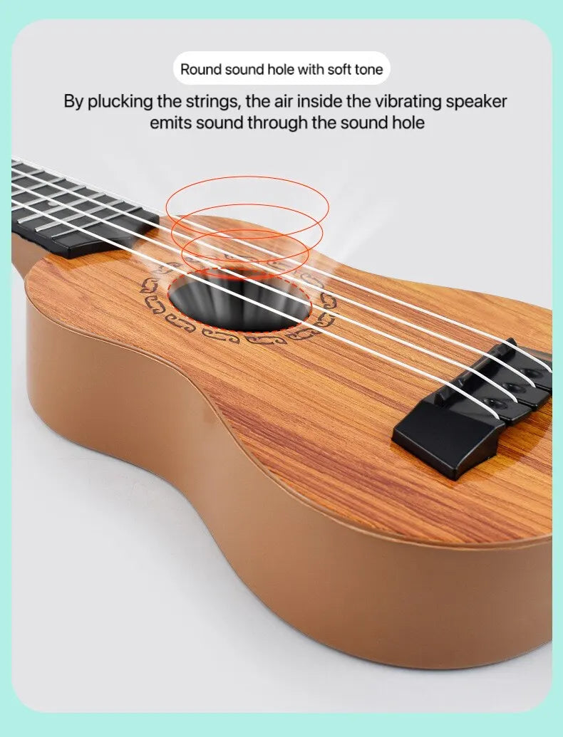 35cm Children Guitar Toy Can Be Used To Play Elementary Instruments With Paddles Simulating Yukrili Music Toys - THOOBO!