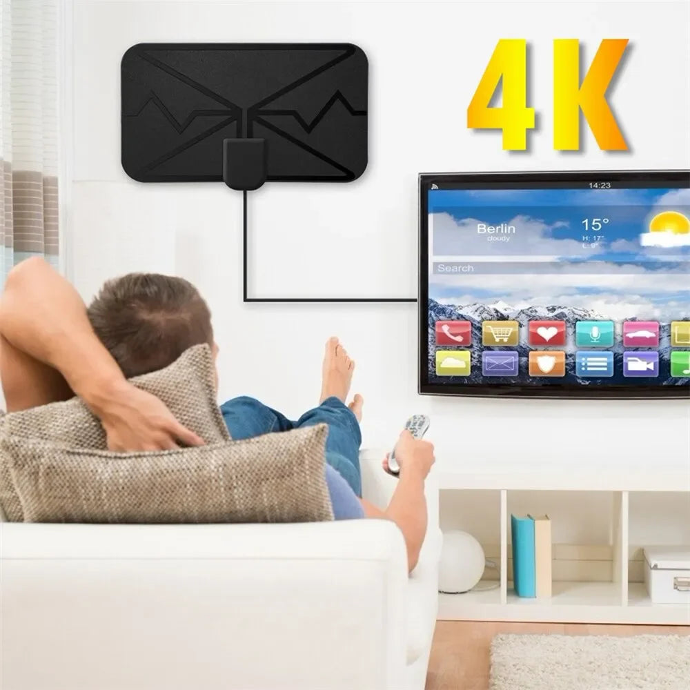 HDTV Hero 3600 – Digital TV Antenna with Supercharged Signal Boost & 3600-Mile Range (Indoor, USB-Powered, 4K-Ready)