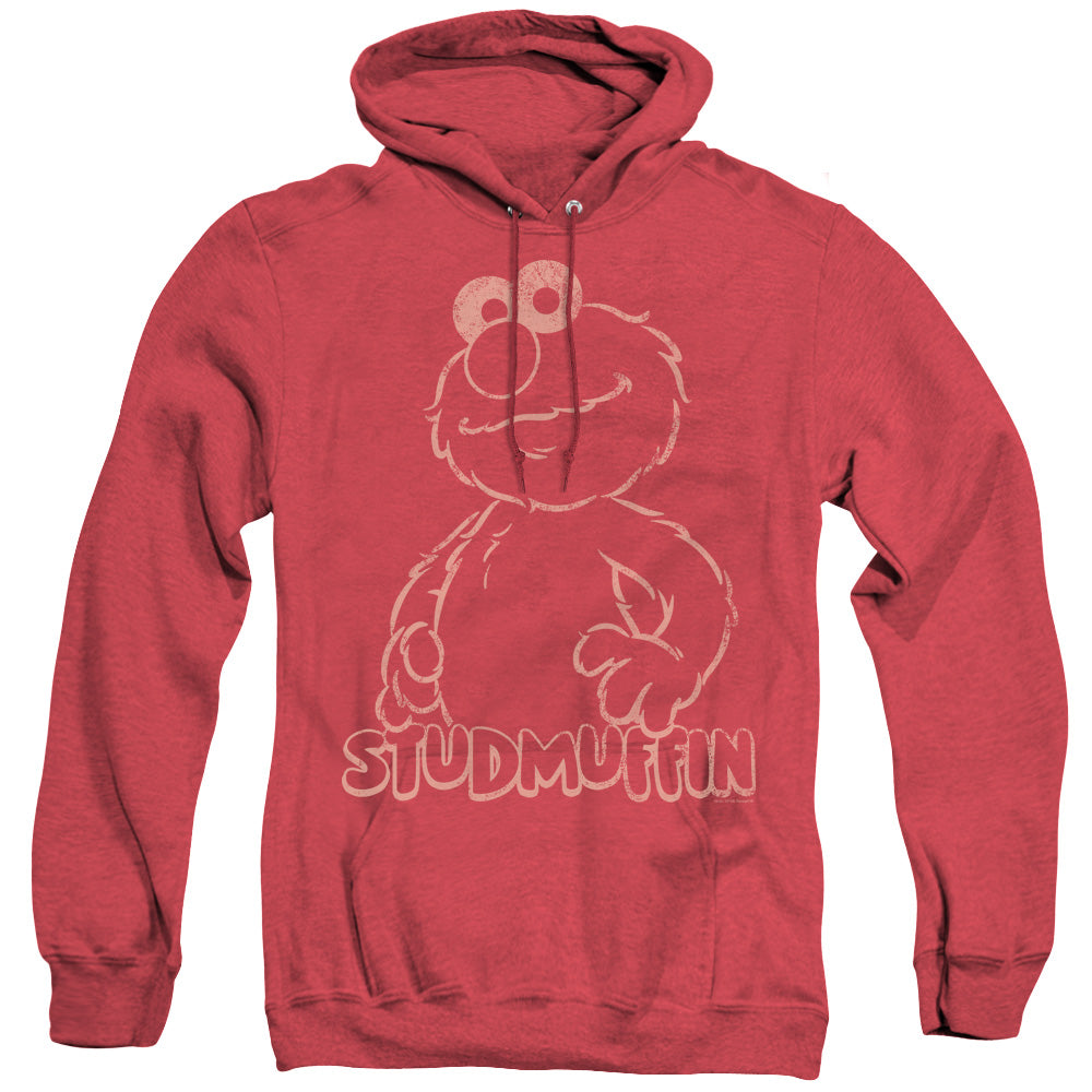 Sesame Street Studmuffin Heather Mens Hoodie Red Officially Licensed