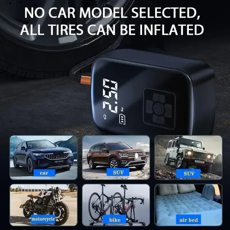“Pump Commander Pro” Wireless Electric Air Compressor – Inflate Anything, Anywhere, Anytime