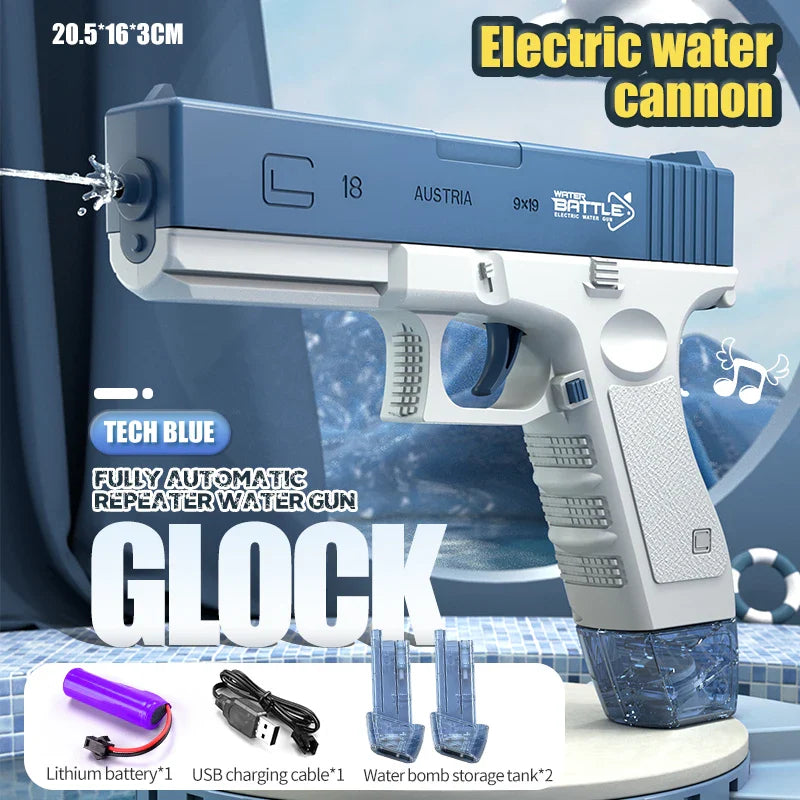 Electric Water Gun, Automatic Squirt Guns Water Pistol Large Capacity Summer Outdoor Beach Swimming Pool Party Toy