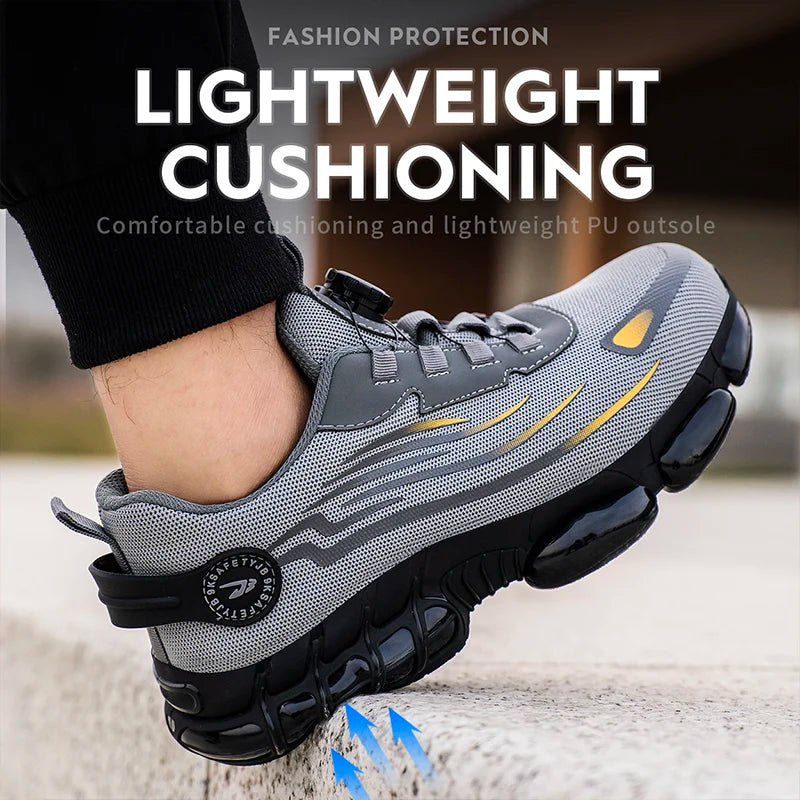 CloudGuard ProMesh Work Shoes – Smash-Proof, Puncture-Resistant, Zero-Lace Safety Sneakers for All-Day Comfort!