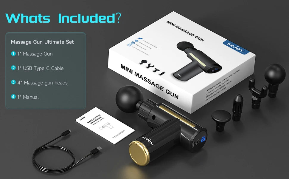 Sejoy Mini USB Fascia Massage Gun for Neck, Muscle & Fitness Bliss ⚡😌