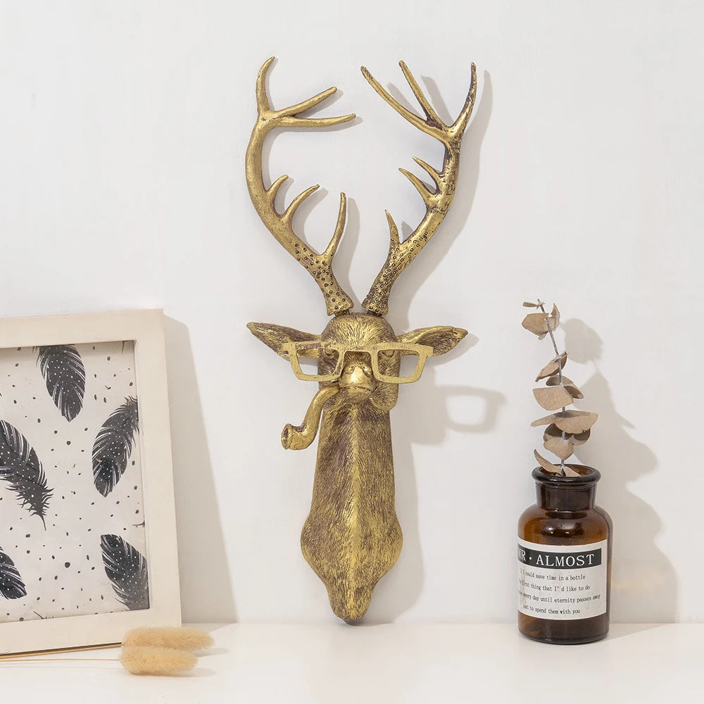 “The Majestic Stag” Bronzed Deer Head Wall Sculpture – Where Wilderness Meets Wow