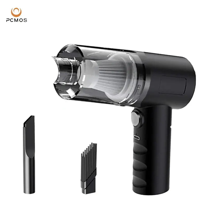 PCMOS Ultra-Suction Wireless Vacuum Cleaner – Compact Powerhouse for Home & Car Cleaning