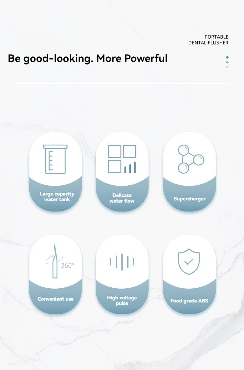 Household High Pressure Oral Irrigator Portable Teeth Clean Water Dental Floss Manual High Pressure Water Toothpick - THOOBO!