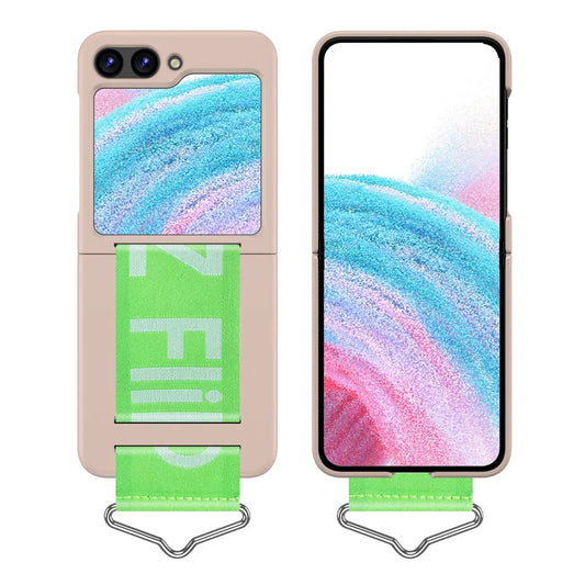 For Samsung Z Flip 6 Ultra Thin Ring Wristband Phone Case For Galaxy Z Flip 6 5 4 3 Flip5 Flip 6 PC Shockproof Hard Back Cover