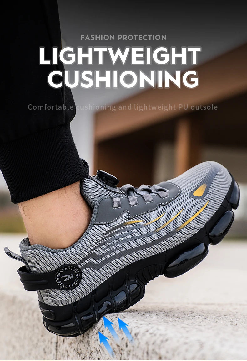 CloudGuard ProMesh Work Shoes – Smash-Proof, Puncture-Resistant, Zero-Lace Safety Sneakers for All-Day Comfort!