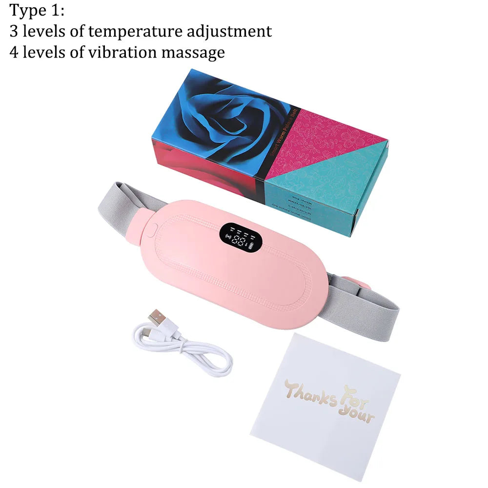 CozyCramp Belt – Smart USB Infrared Heating & Vibration Waist Wrap for Menstrual Pain Relief (Because You Deserve Soft Vengeance)