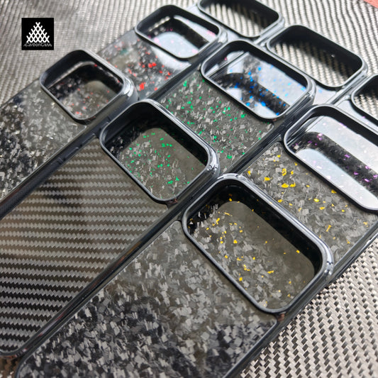 Magnetic Forged Glossy Carbon Fiber Case for New iPhone 17 /17 Air /17Pro /17 Pro Max Wireless Charging Back Cover with MagSafe