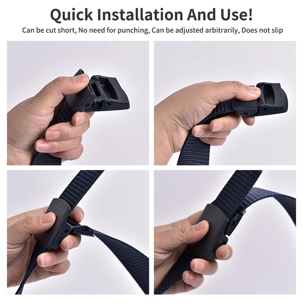 Checkpoint Ghost – Cut-to-Fit Tactical Travel Belt with Plastic Steel Buckle (No Beeps, Just Swagger) - THOOBO!