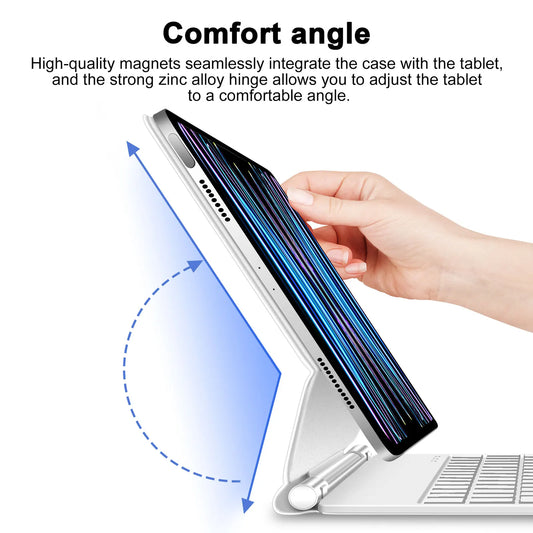 GOOJODOQ Magic Keyboard for iPad Pro 11 2024 Air 4 Air 5 Air 6 for iPad 12.9 10th Generation 6th 5th 4th 3rd Gen Cover Case