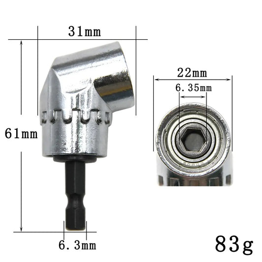 105 Degree Turning Screwdriver Joint Electric Drill Corner Attachment Extension Socket Screwdriver Head Tool - THOOBO!